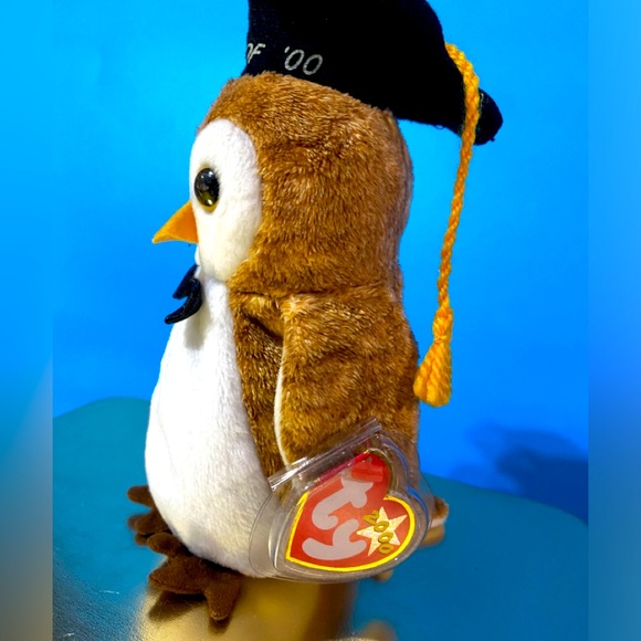 TY BEANIE BABIES WISEST OWL CLASS OF 2000 PLUSH NWT D.O.B. Jun 6, 2000 - Picture 2 of 11